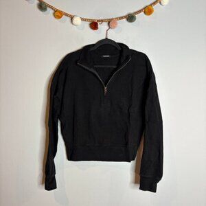 Talentless black half zip pullover sweatshirt